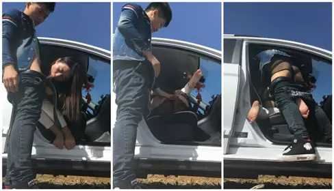 年轻骚妹子小玉与牛仔小青年男友